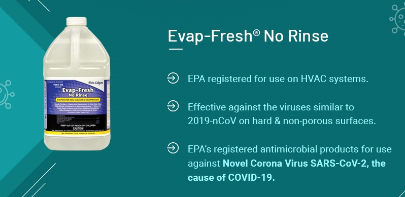 Evap-Fresh No Rinse - new coronavirus products