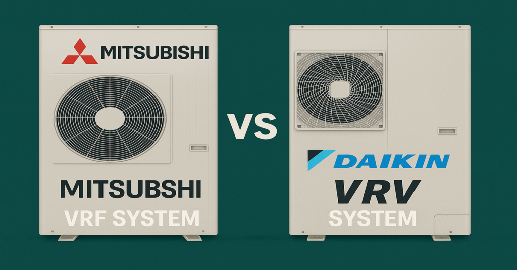 Comparing Mitsubishi VRF vs Daikin VRV systems