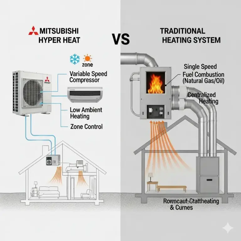 Mitsubishi Hyper Heat vs Regular Heating Systems – Best for New York Winters?