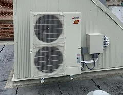 Mitsubishi outdoor HVAC unit